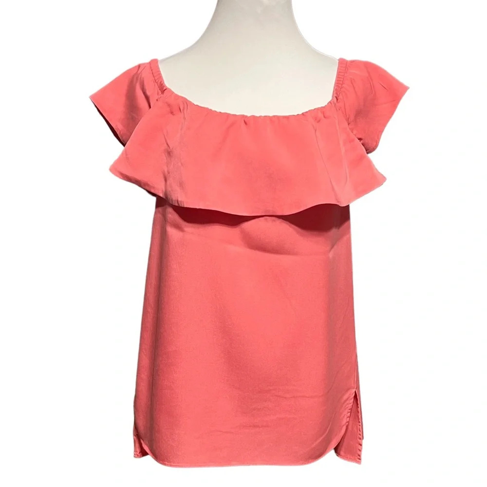 H Halston Womens Off Shoulder Peachy Top Size M, 100% Lyocell - Picture 2 of 8